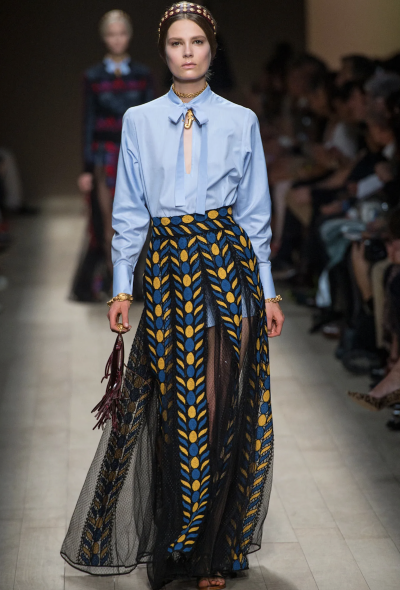 Valentino Chenille-Embroidered Organza Skirt, S/S 2014 - 2
