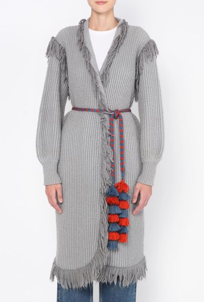 Saint Laurent Late '70s Frayed Belted Cardigan - 2 Saint Laurent Late '70s Frayed Belted Cardigan - 2