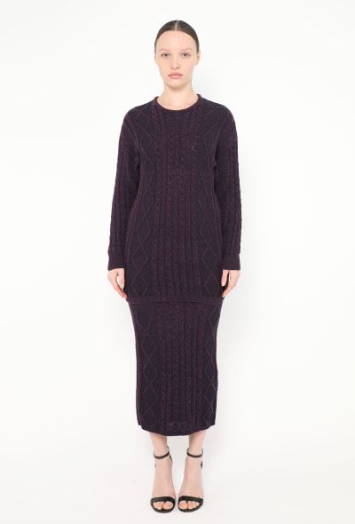 Gianni Versace F/W 1993 Cable-Knit Chenille Ensemble - 1 Gianni Versace F/W 1993 Cable-Knit Chenille Ensemble - 1