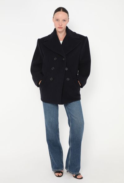 Saint Laurent F/W 2022 Oversized Chevron Peacoat - 1