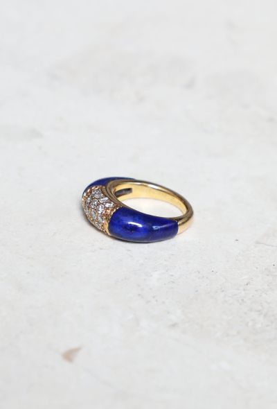                             Vintage 'Philippine' 18k Gold, Diamond and Lapis Lazuli Ring - 1