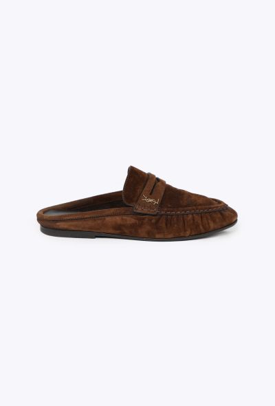 Saint Laurent Suede Le Loafer Slippers - 1