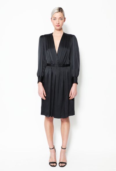                                         HAUTE COUTURE Early &#039;80s Silk Dress-1