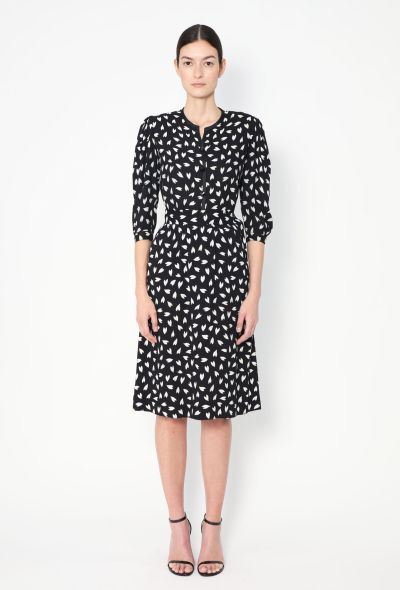 Saint Laurent S/S 1979 Crêpe Heart Print Ensemble - 1