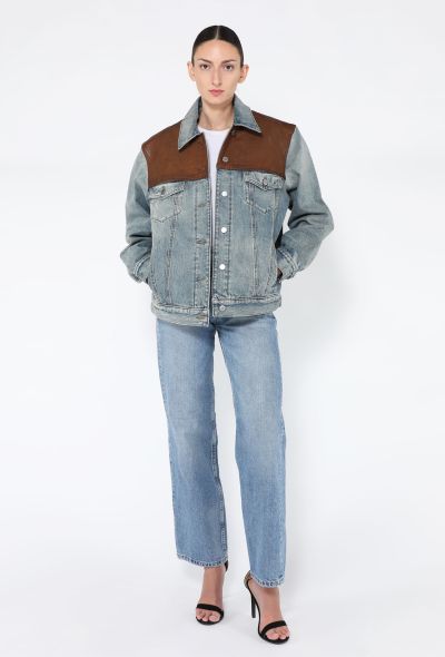 Prada 2025 Denim and Leather Blouson Jacket - 2