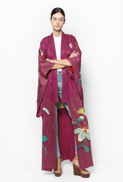 World Treasures '50s Authentic Floral Jacquard Kimono - 1