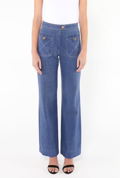 Céline '70s Pocketed Denim Trousers - 2
