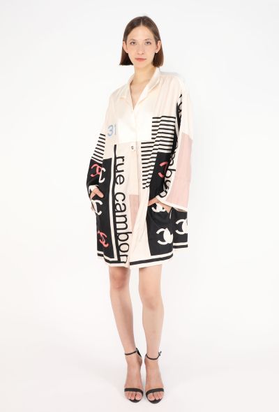 Chanel Graphic Rue Cambon Silk Tunic, S/S 2021 - 2