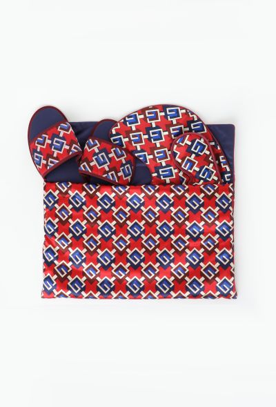 Gucci 4-piece Red Silk Emblem Travel Set - 2 Gucci 4-piece Red Silk Emblem Travel Set - 2