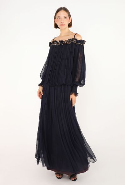 Jean Varon Grecian Chiffon Dress, 1970 - 1