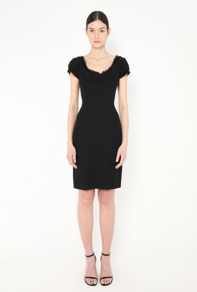Alexander McQueen 2010 Frayed Ruched Crêpe Dress - 1 Alexander McQueen 2010 Frayed Ruched Crêpe Dress - 1