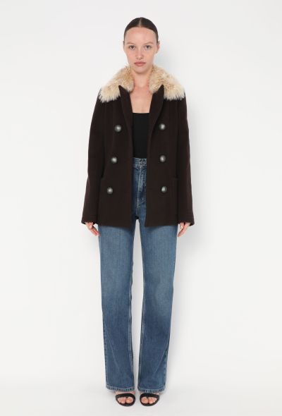 Balenciaga Pre-Fall 2011 Shearling Trim Peacoat - 2 Balenciaga Pre-Fall 2011 Shearling Trim Peacoat - 2