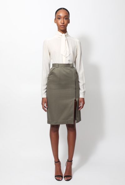                                         '70s Khaki Slit Skirt-1