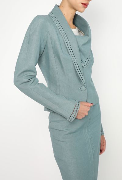 John Galliano COLLECTOR S/S 1999 Tailored Linen Ensemble - 1 John Galliano COLLECTOR S/S 1999 Tailored Linen Ensemble - 1