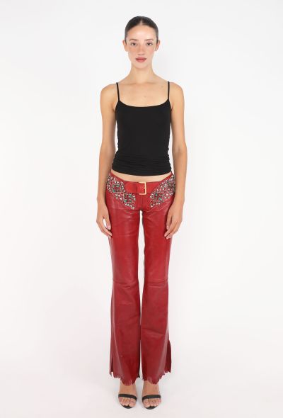 Dolce & Gabbana Embellished Leather Pants, 2001 - 1