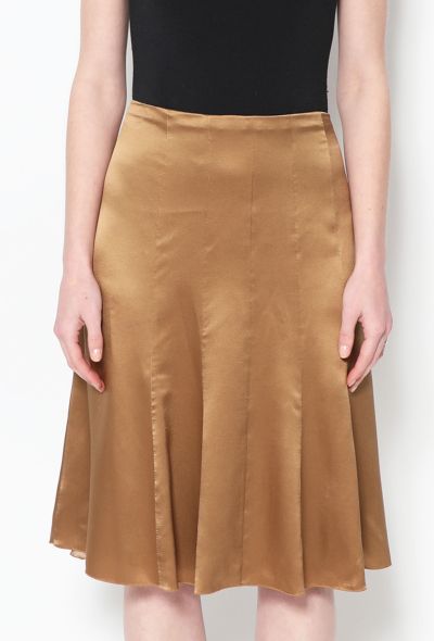                                         Flared Silk Skirt-2