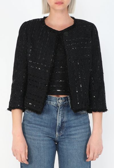 Chanel Sequin Embroidered Tweed Jacket & Top - 1