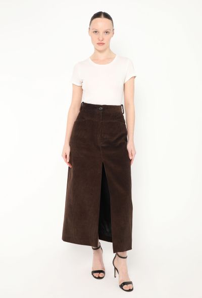 Khaite F/W 2022 Neer Corduroy Slit Skirt - 1