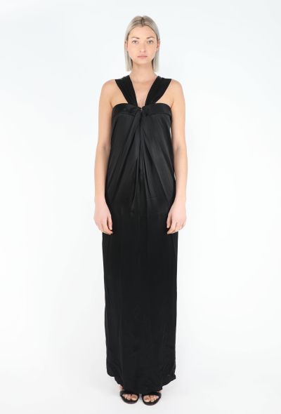 Saint Laurent RARE S/S 1990 Draped Halter Column Gown - 1