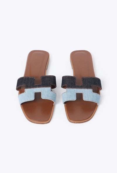 Hermès Denim Oran Sandals - 2