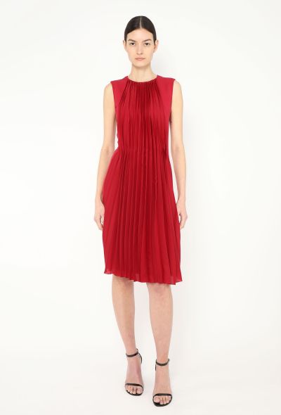 Maison Margiela Pleated Silk Crêpe Dress - 1