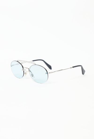                             Oval Embellished Sunglasses - 2