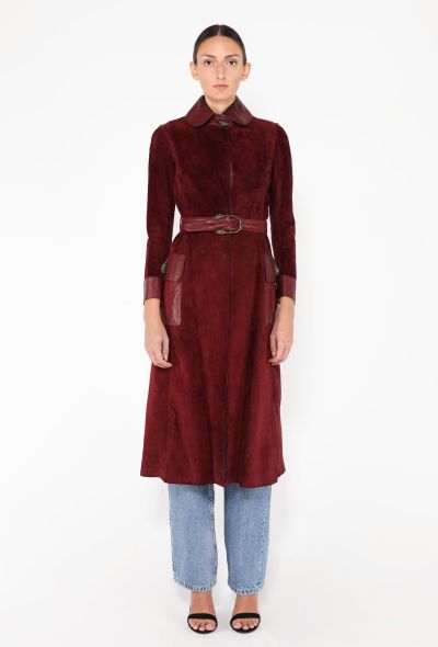 Gucci '70s Dionysus Suede Trench Coat - 1
