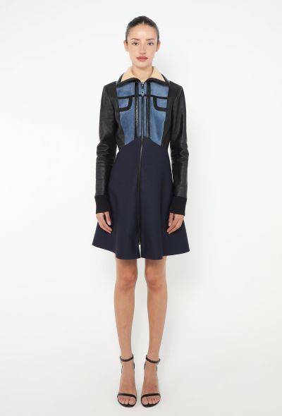 Louis Vuitton F/W 2014 Leather Trim Mod Dress - 1 Louis Vuitton F/W 2014 Leather Trim Mod Dress - 1