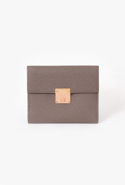 Hermès Etoupe Epsom Clic 10 Wallet - 1 Hermès Etoupe Epsom Clic 10 Wallet - 1