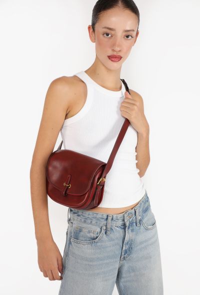 Hermès Burgundy Box Balle de Golf Bag, 1970s - 2