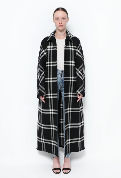                                         F/W 2021 Checkered Wool Coat-1