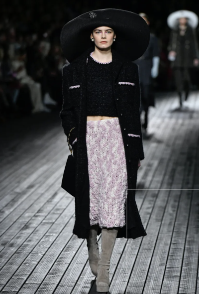 Chanel F/W 2024 Braided Knit Skirt - 2