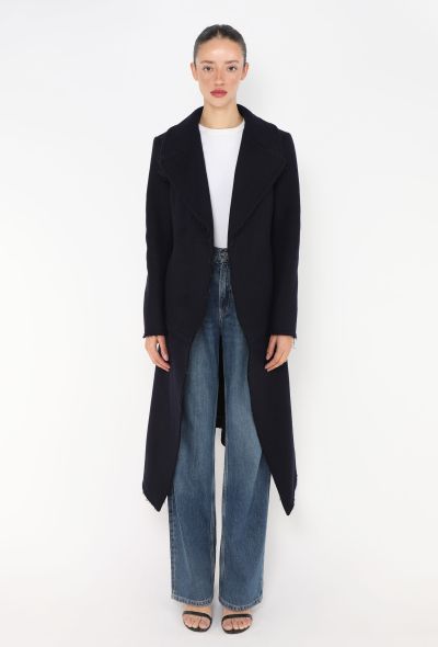 Céline F/W 2010 Frayed Cutaway Coat - 1 Céline F/W 2010 Frayed Cutaway Coat - 1
