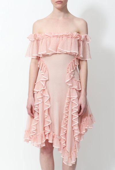                                         2017 Ruffled Lace Dress-2