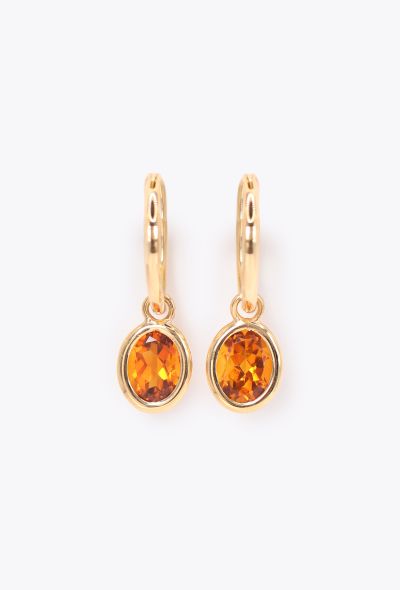 Modern Fine Jewelry 18k Yellow Gold & Madeira Citrine Earrings - 1 Modern Fine Jewelry 18k Yellow Gold & Madeira Citrine Earrings - 1