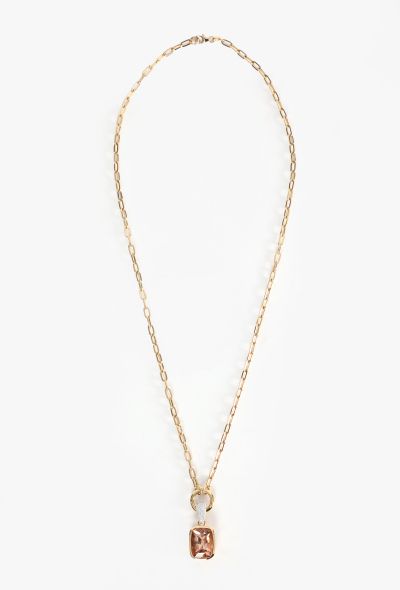 Modern Fine Jewelry FoundRae 18K Yellow Gold Chain and Morganite Charm - 1