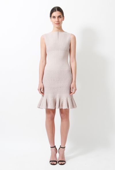 Alaïa Pink Ruffled Skater Dress - 1