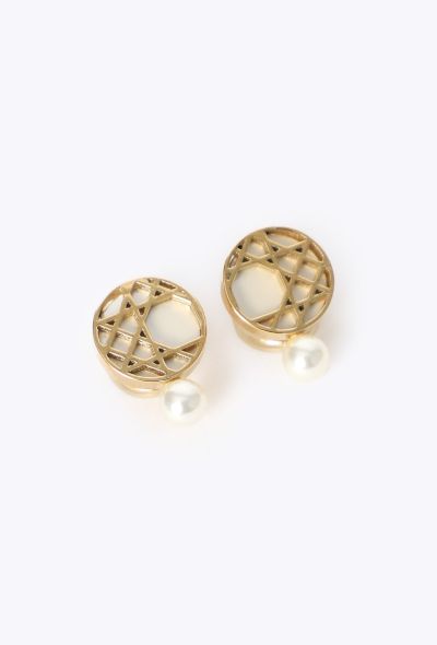 Dior Cannage Pearl Clip-On Earrings - 2