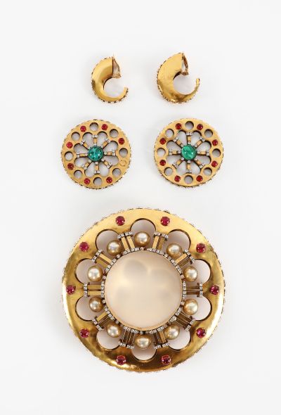 Iradj Moini Disc Earrings & Bracelet Set, 1995 - 2