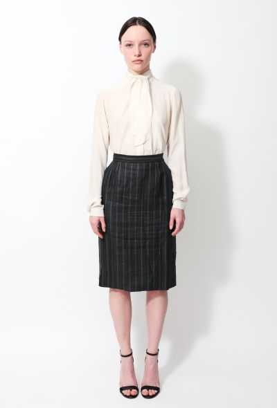                                         Vintage Striped Woven Skirt -1