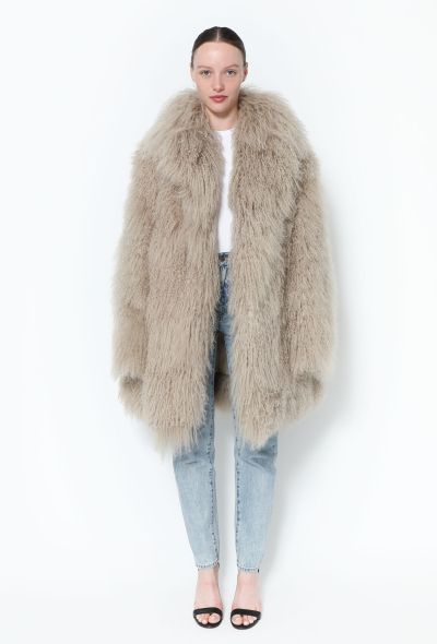                                         Oversized Lamb Fur Coat-1