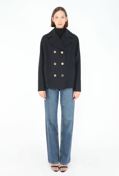 Prada Double-Breasted Notched Peacoat - 1