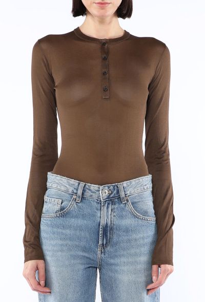 Saint Laurent Sheer Henley Bodysuit, 2024 - 1