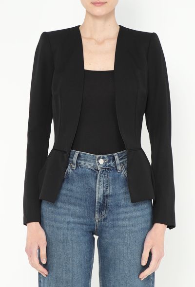 Saint Laurent Peplum Smoking Blazer - 1 Saint Laurent Peplum Smoking Blazer - 1