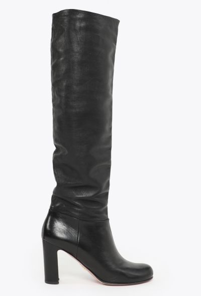 Prada Thigh-High Nappa Leather Boots - 1 Prada Thigh-High Nappa Leather Boots - 1