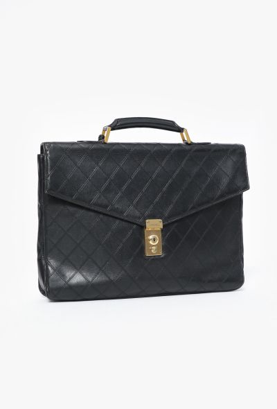 Chanel Vintage Large Quilted Briefcase - 2 Chanel Vintage Large Quilted Briefcase - 2