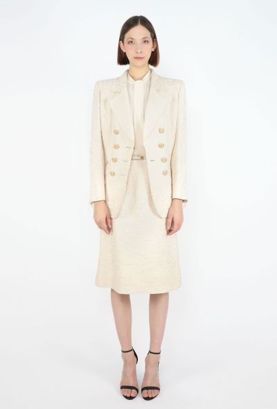 Saint Laurent Haute Couture '90s Jacquard Belted Ensemble - 1