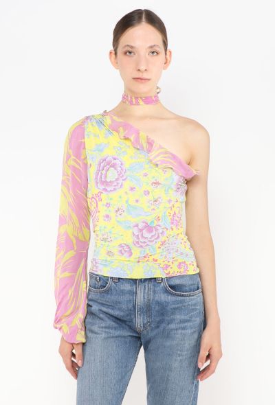 Emanuel Ungaro '90s Abstract Silk Blouse - 1