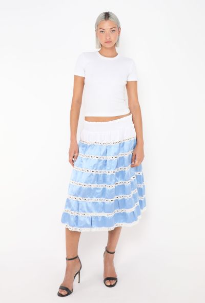 Prada Resort 2020 Lace Trim Skirt - 1
