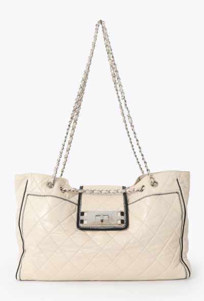 Chanel Off-White East West Reissue Tote Bag - 1 Chanel Off-White East West Reissue Tote Bag - 1